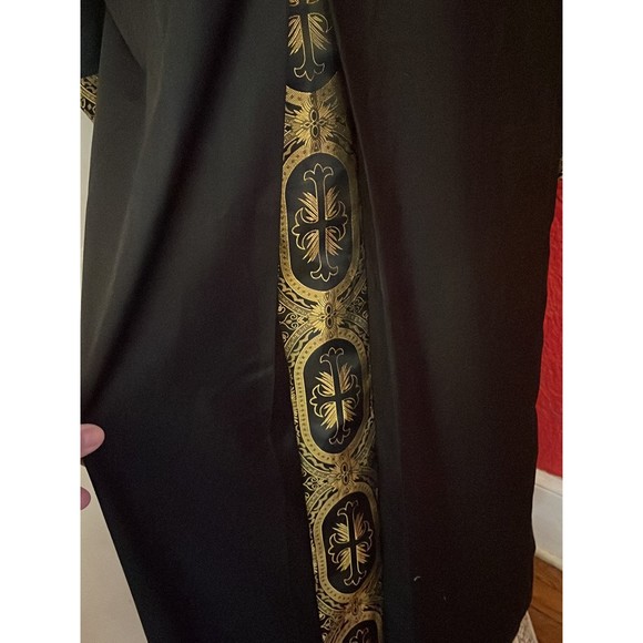 Bohemian Kimono•Religious emperor Cover Up w/cross Robe•Smoking Jacket•Priest - Picture 7 of 11